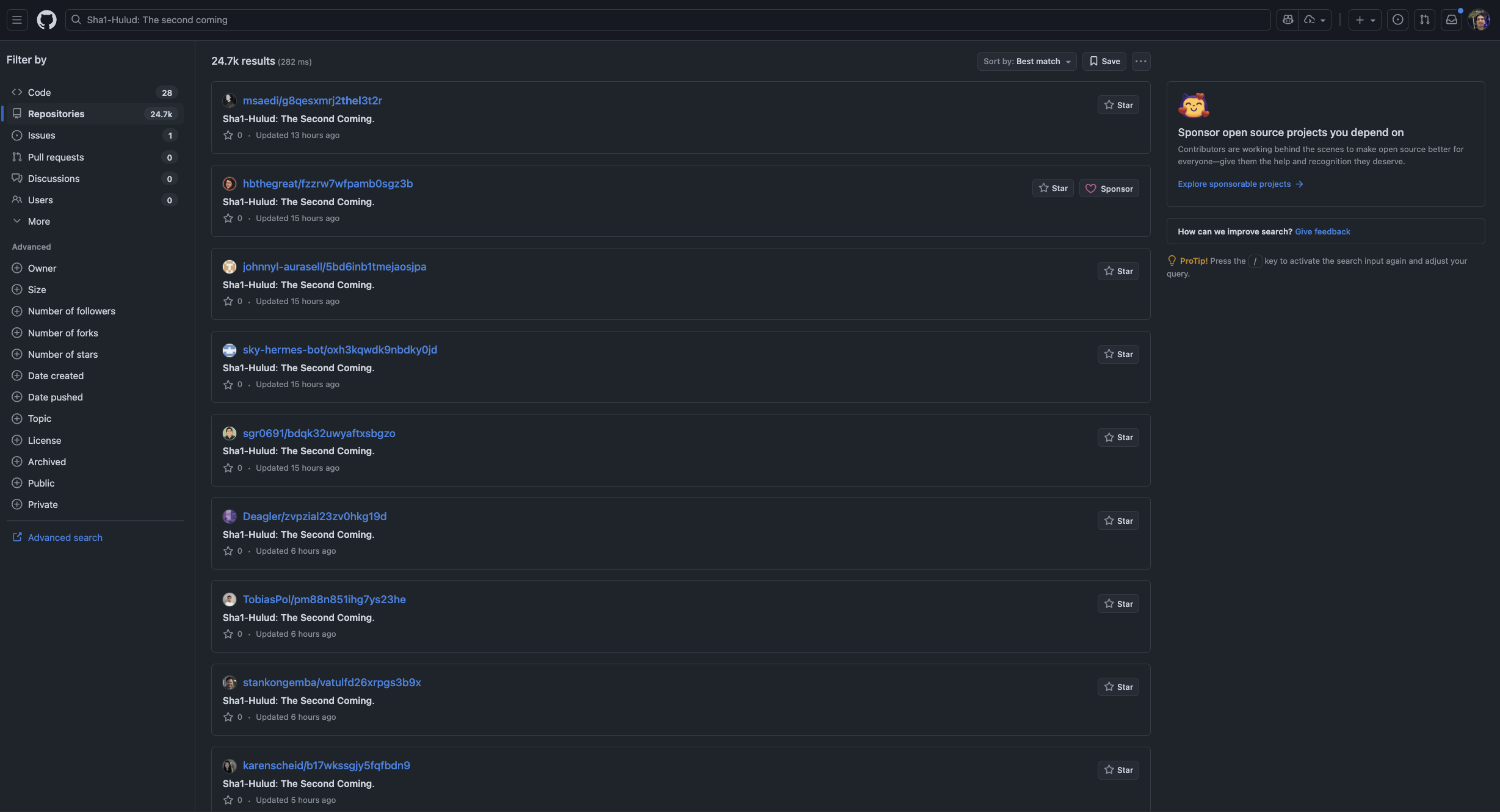 Affected Repositories